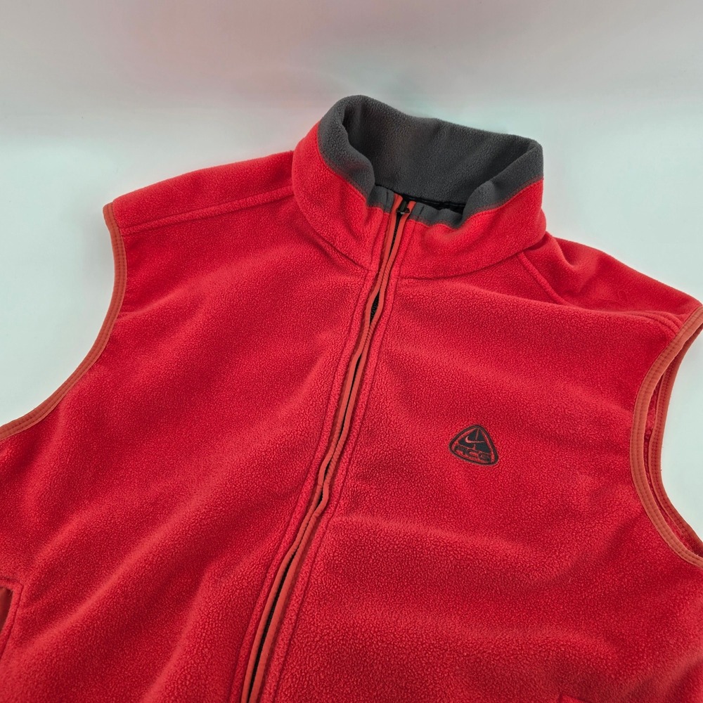 Nike ACG Fleece Vest Mens Therma-Fit Thermal Layer 2 Red Small